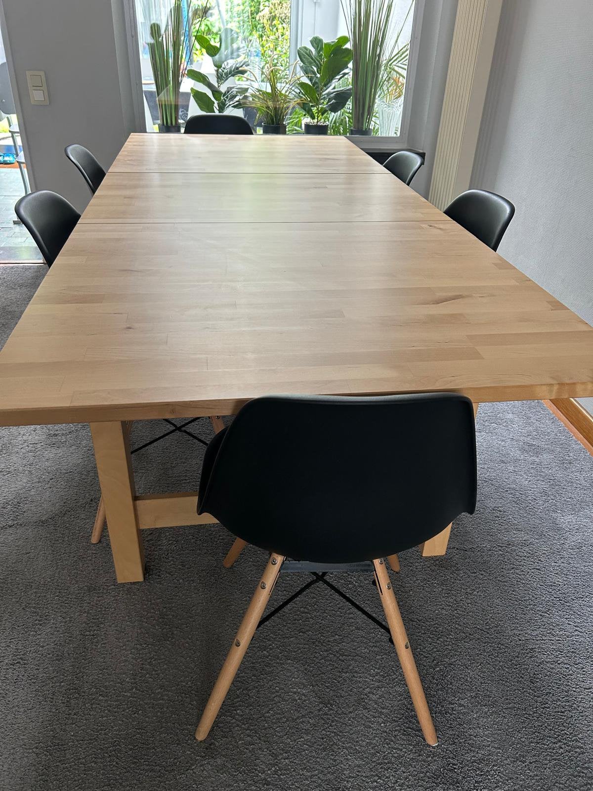 Ikea tafel met 6 stoelen, Enlèvement, Comme neuf, Cinq personnes ou plus, Rectangulaire