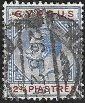 1 Postzegel Cyprus 1922 Koning George V, Postzegels en Munten, Postzegels | Thematische zegels, Ophalen of Verzenden, Gestempeld