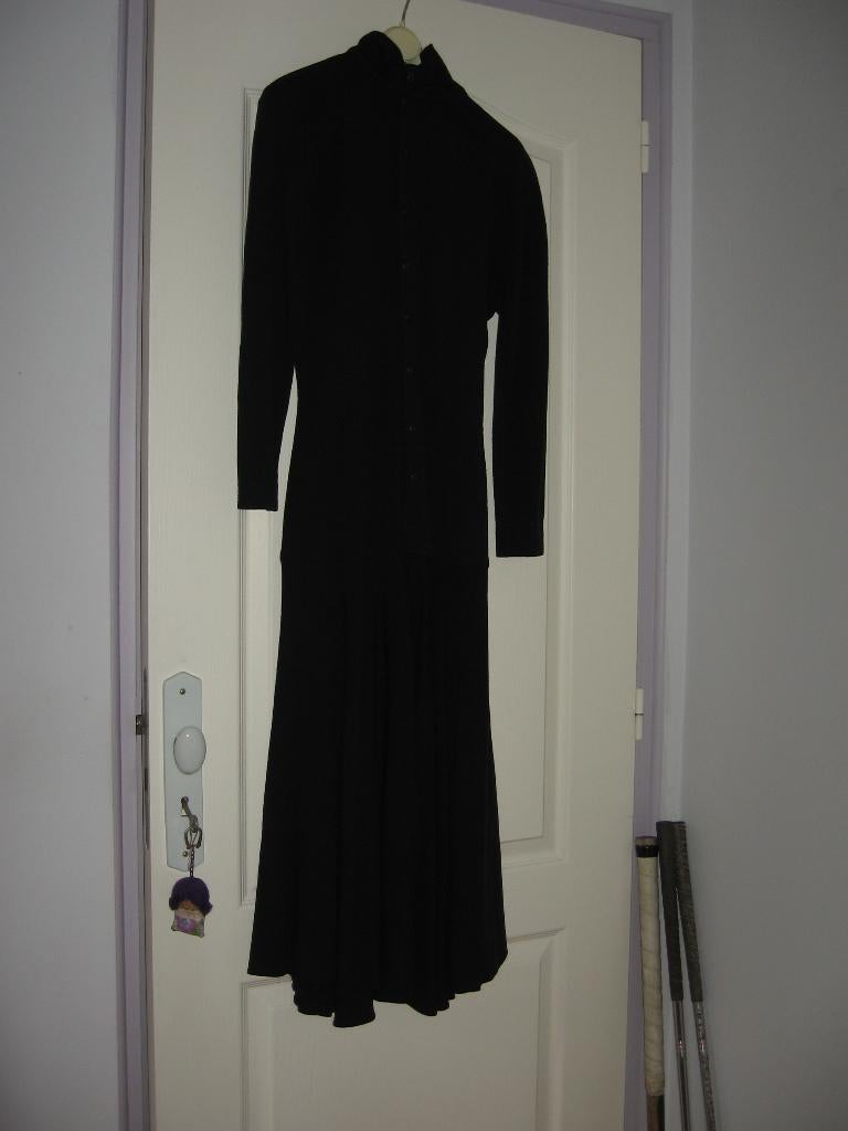 Très longue robe maxi "Rodier" à col Mao datant des années, Rodier, Enlèvement ou Envoi, Taille 36 (S), Comme neuf