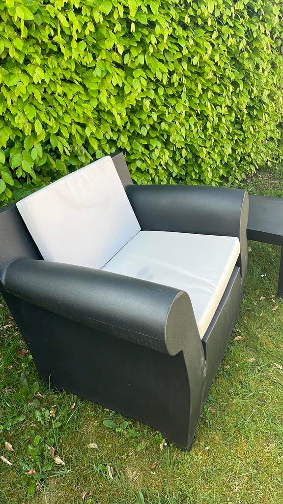 Kartell bubble club en tafeltje zwart, Tuin en Terras, Ophalen