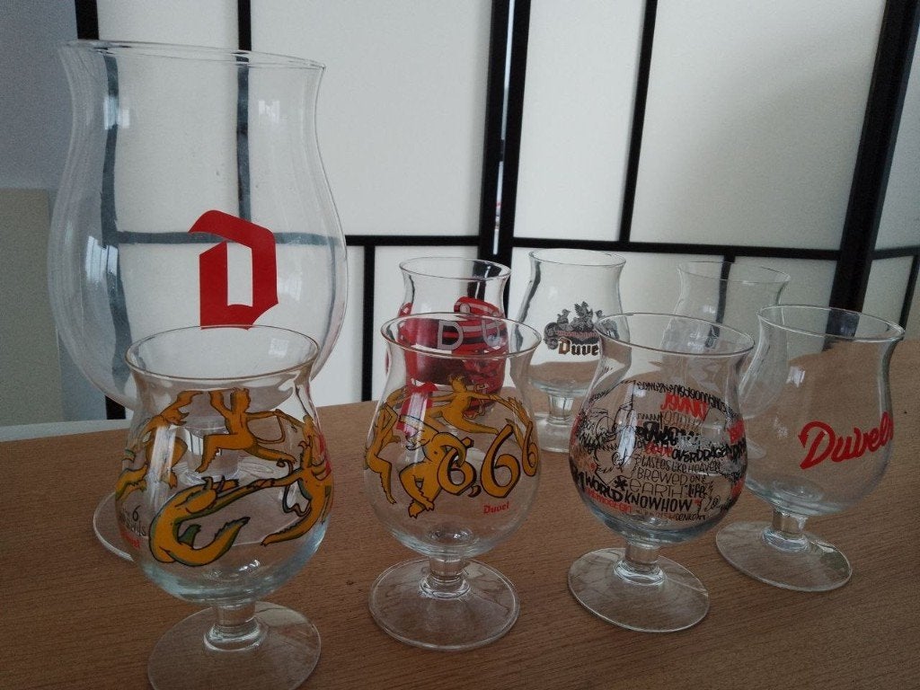 lotje bierglazen, Verzamelen, Ophalen of Verzenden, Gebruikt