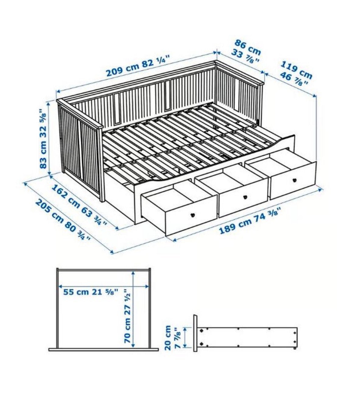 ikea bank bed, Ophalen, Zo goed als nieuw