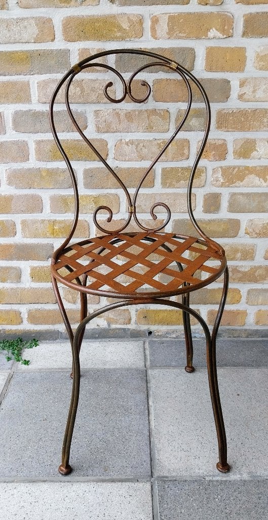 IJzeren tuin/terrasstoelen, 4 stuks, Ophalen, Zo goed als nieuw