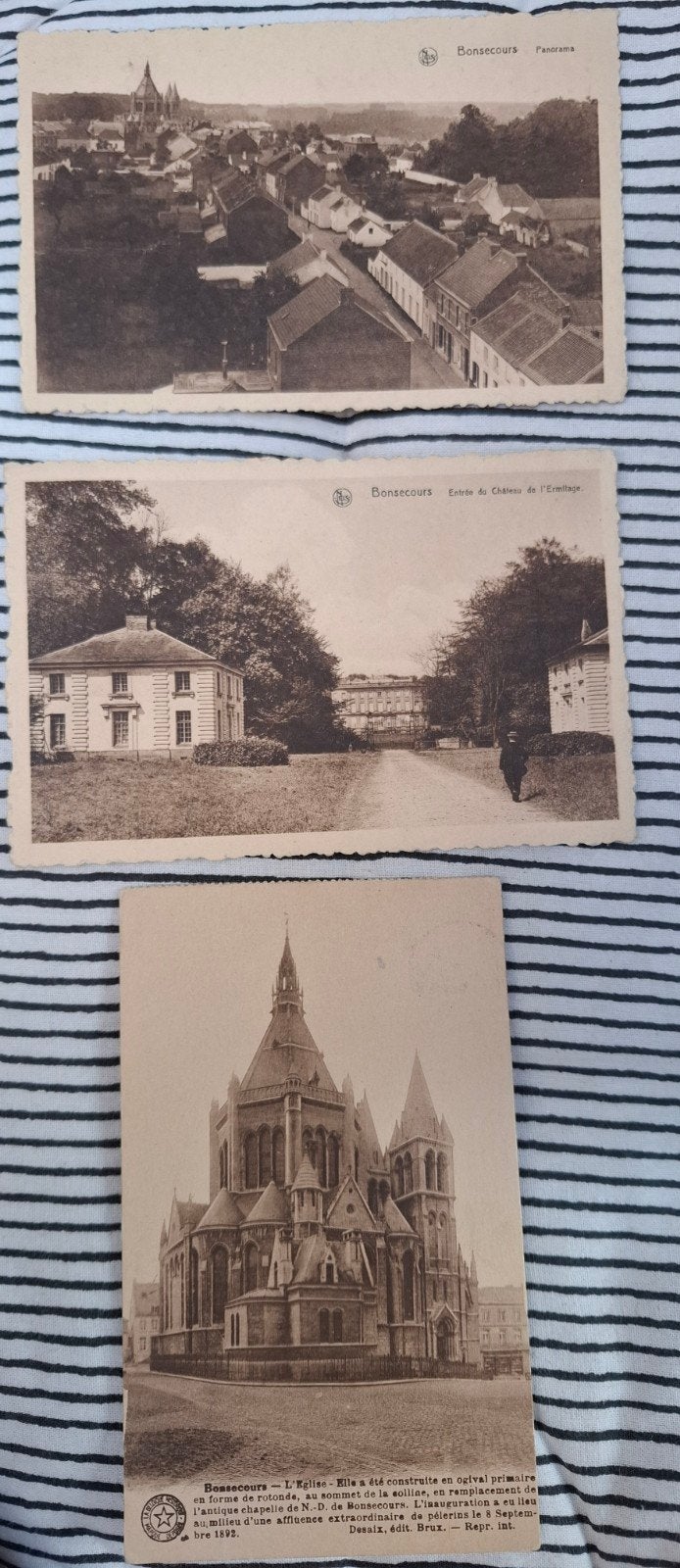 Bonsecours. Lot de 3 cartes postales, Collections, Enlèvement ou Envoi, Hainaut