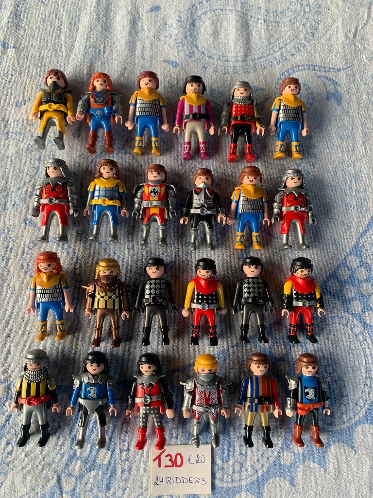 PLAYMOBIL: T30: LOT 24 RIDDERS, Kinderen en Baby's, Speelgoed | Playmobil, Losse onderdelen, Ophalen of Verzenden, Zo goed als nieuw
