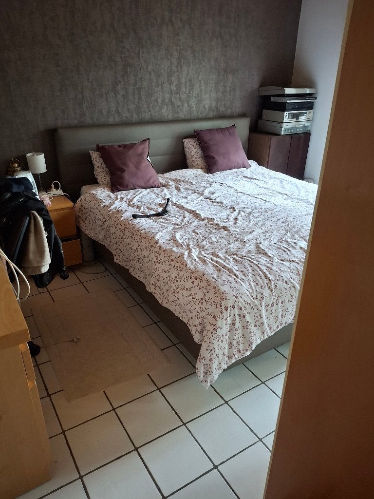 Boxspring bed van 180cm breed, Huis en Inrichting, Ophalen, Overige materialen, Gebruikt, Bruin