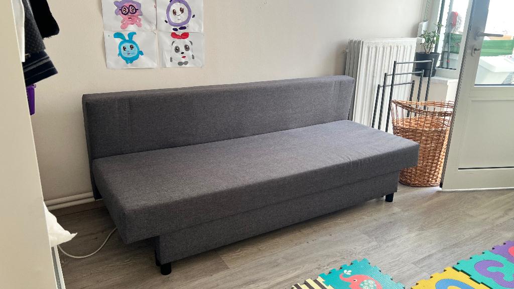 Slaapbank ikea alvdalen, Enlèvement, Gris