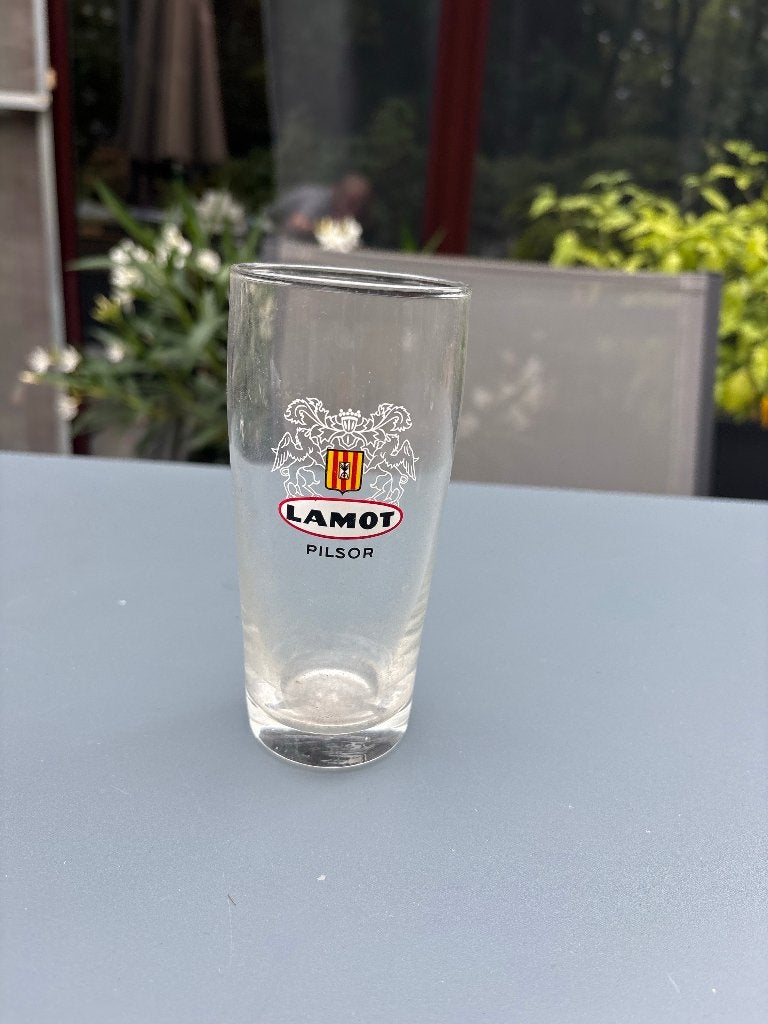 Verre à bière Vintage Lamot Pilsor, Enlèvement ou Envoi, Comme neuf, Verre ou Verres