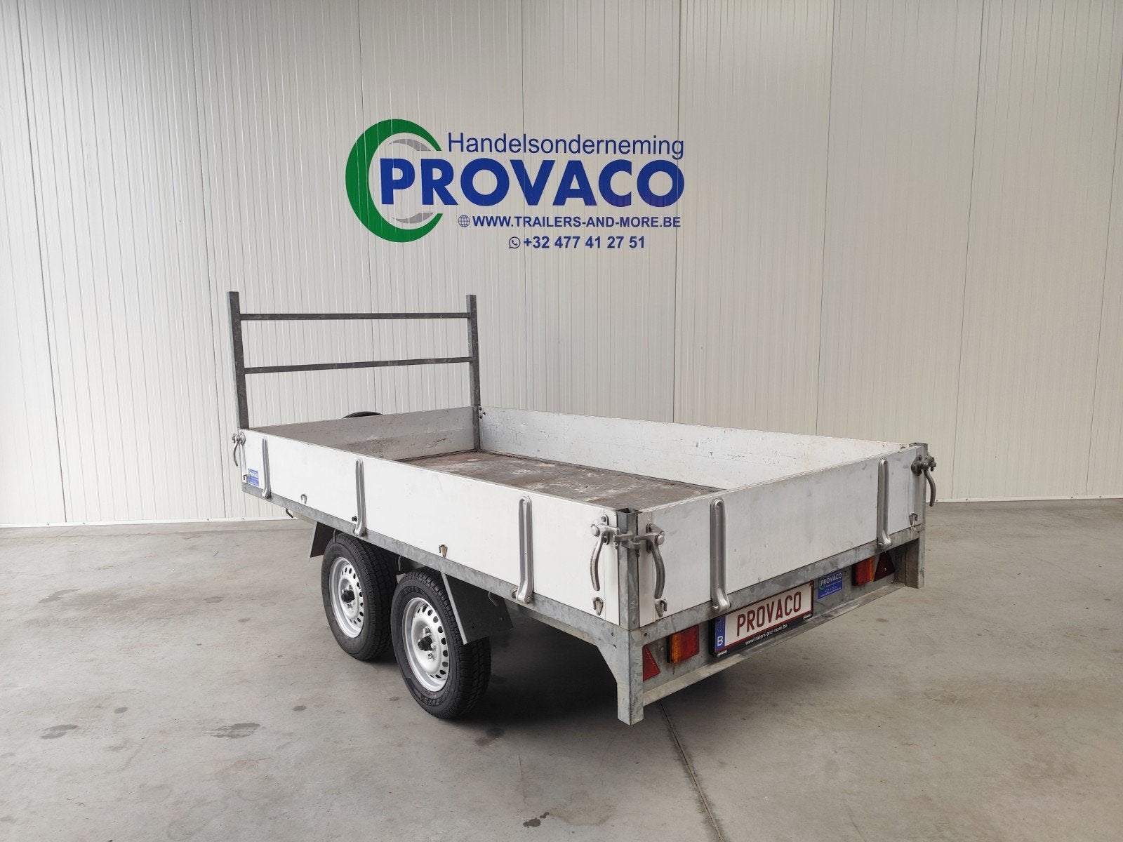 plateau dubbelas • 750kg • keuringsvrij • perfecte staat, Ophalen