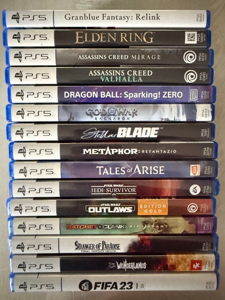 Lot 15 Jeux PS5 (DBZ, God Of War, Elden Ring, AC...), Enlèvement, Neuf, Un ordinateur