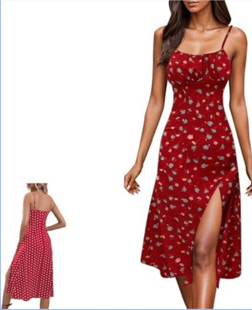 jurk met spaghettibandjes, Kleding | Dames, Jurken, Nieuw, Ophalen of Verzenden, Knielengte, Rood