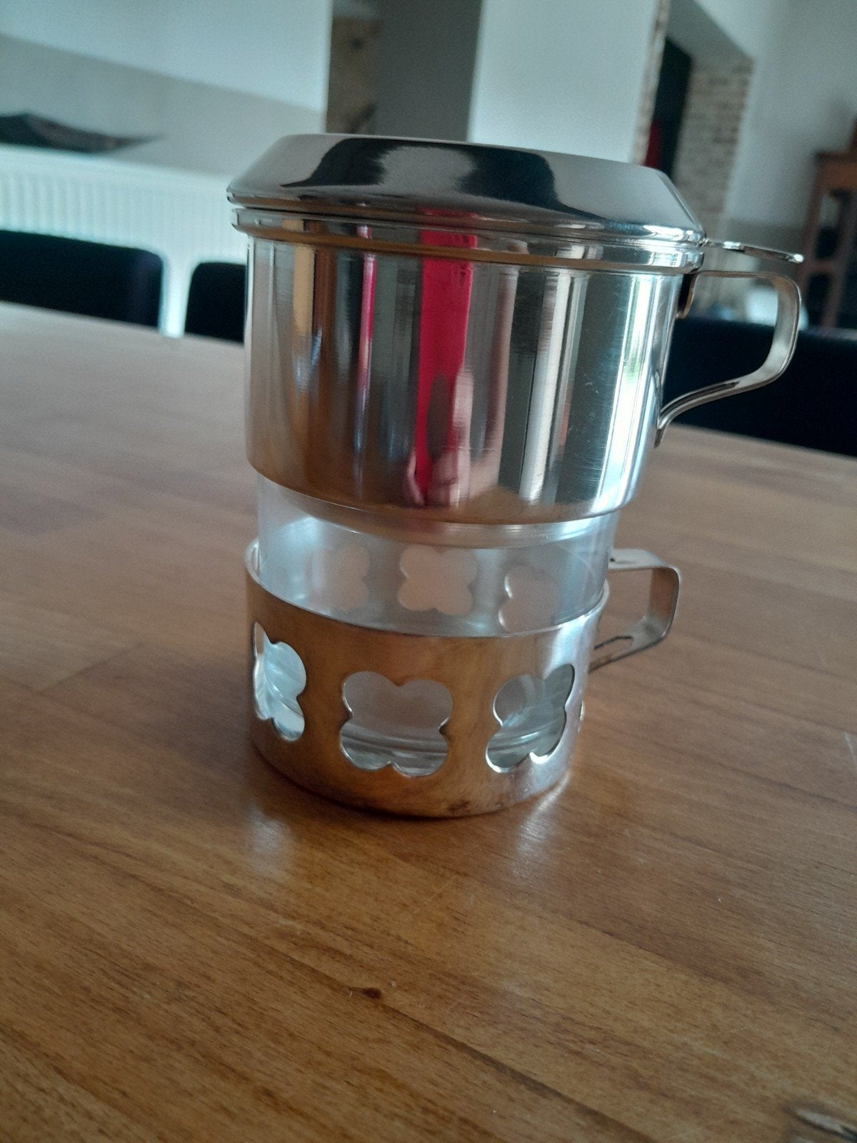 zilverkleurige metalen koffiefilters 7 stuks, Antiek en Kunst, Ophalen, Zilver