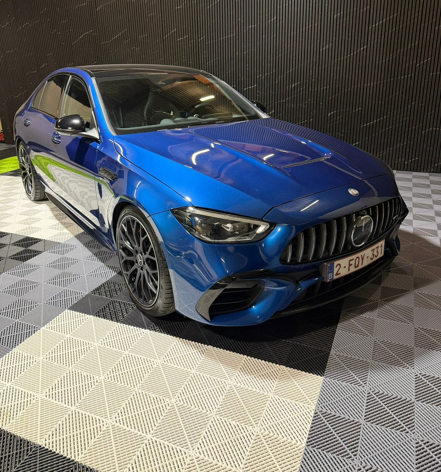 Mercedes-AMG C 63 S E Performance 4MATIC+, Auto's, Automaat, Blauw, Leder, Berline