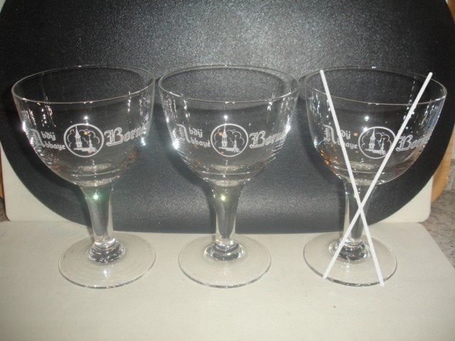 Oud bierglas Abdij Bornem 33cl, Verzamelen, Biermerken, Zo goed als nieuw, Glas of Glazen, Overige merken, Ophalen of Verzenden