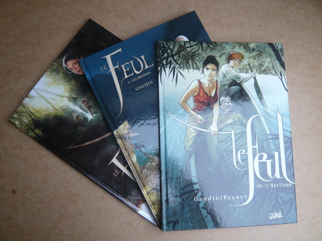 Bd LE FEUL tomes 1 à 3 (EO ttbe) de GAUDIN, Complete serie of reeks, Zo goed als nieuw, PEYNET / GAUDIN, Ophalen of Verzenden