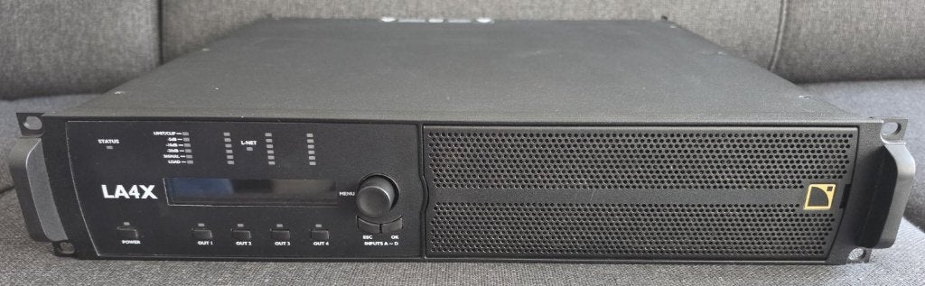 Amplificateur L-Acoustics LA4X, TV, Hi-fi & Vidéo, Autres marques, Enlèvement ou Envoi, Comme neuf, 120 watts ou plus