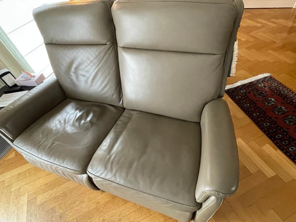leren relaxzetel 2-zit, Ophalen, Gebruikt, Leer, 125 cm of meer