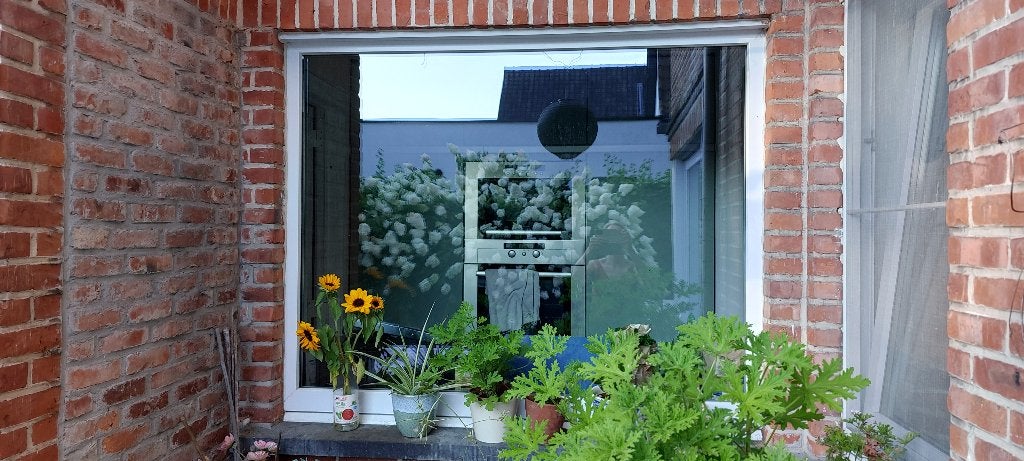 3 ramen + achterdeur, Doe-het-zelf en Bouw, Glas en Ramen, Zo goed als nieuw, Gevelraam of Ruit, Dubbelglas, Ophalen