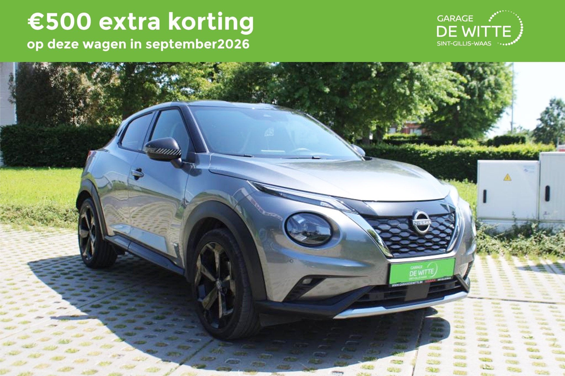 Nissan Juke HEV Premiere Edition + Cold Pack (bj 2023), Auto's, Nissan, Automaat, Gebruikt, Overige kleuren, Leder en Stof