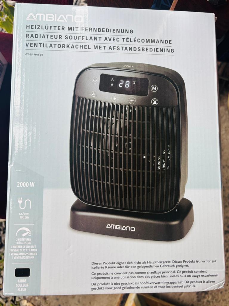 Ventilatorkachel Ambiano NIEUW!, Overige soorten, Elektrisch, Nieuw, Ophalen of Verzenden