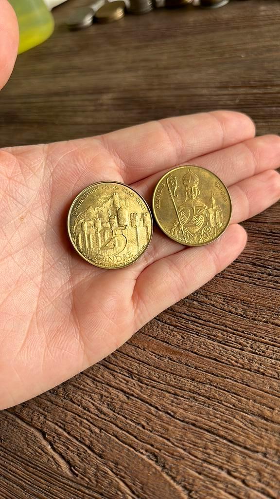 Lot de médailles de Gand 25 Gandae (2 pièces), Enlèvement ou Envoi, Autres matériaux