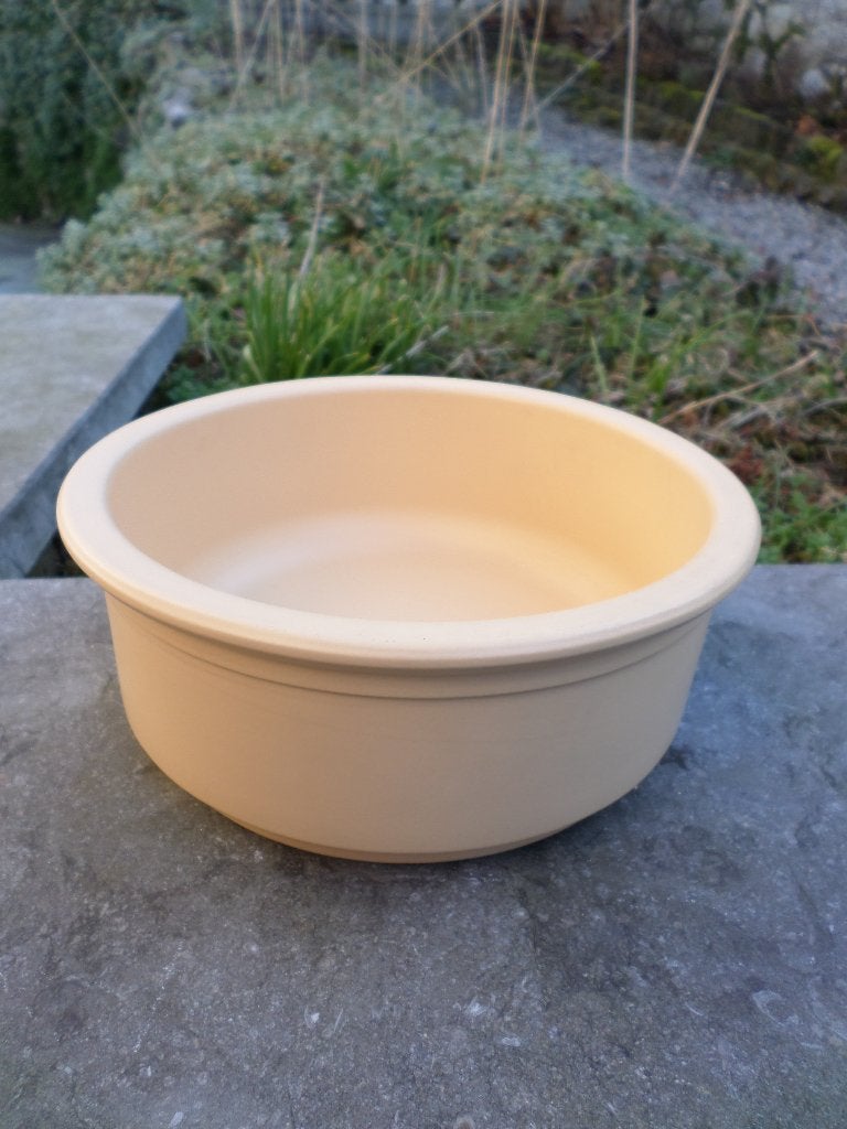 Cache-pot beige très bon état, Jardin & Terrasse, Vases de jardin, Enlèvement ou Envoi, Utilisé