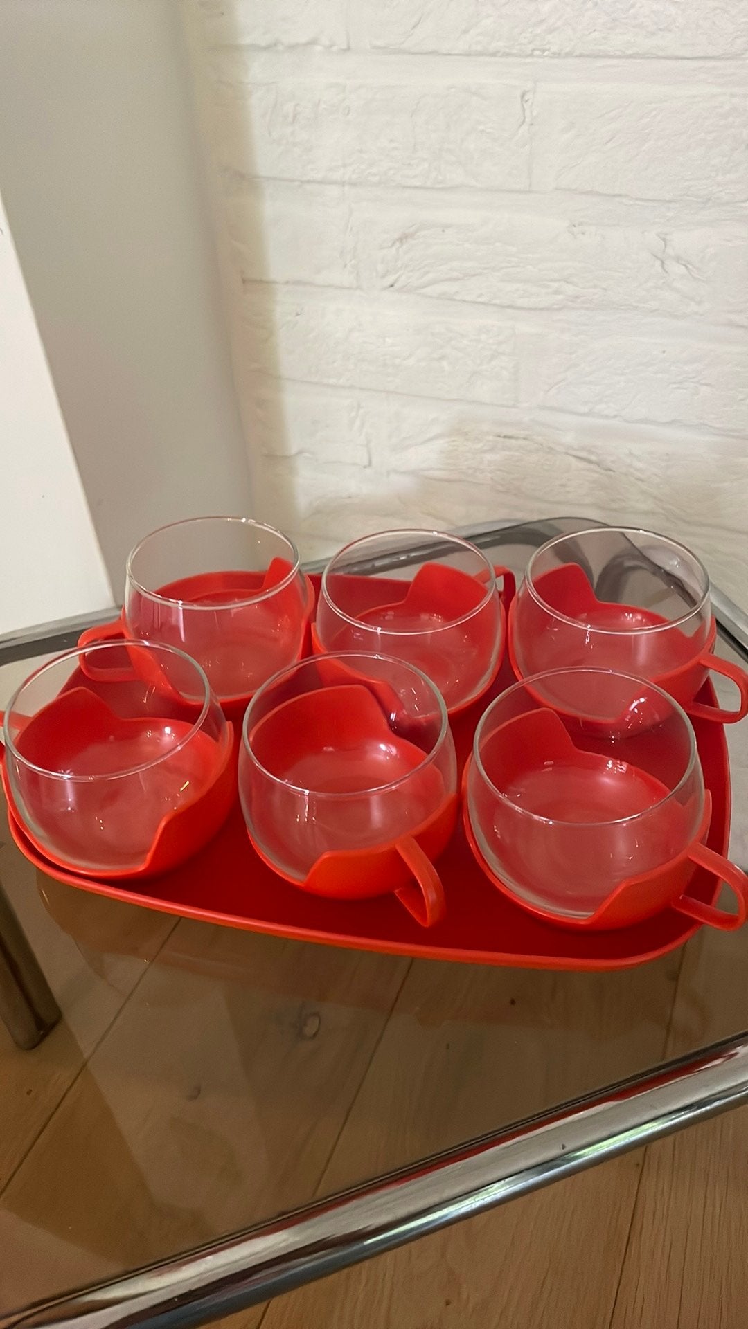 Vintage Space Age theeglazen set  – Jaren '60/'70, Ophalen
