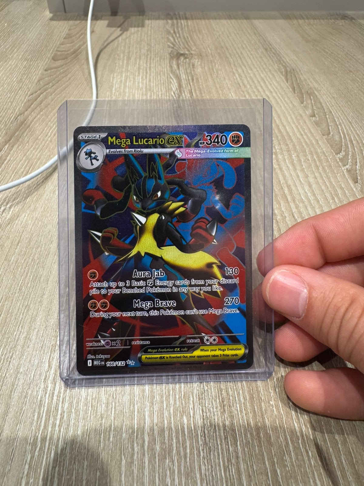 Mega Lucario Ex #160 Pokemon Mega Evolution, Ophalen of Verzenden, Zo goed als nieuw