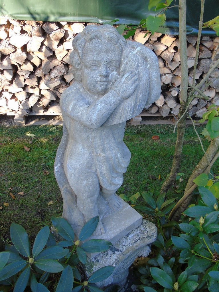 statue en pierre bleu taillé dans la masse !, Enlèvement, Neuf, Pierre, Homme
