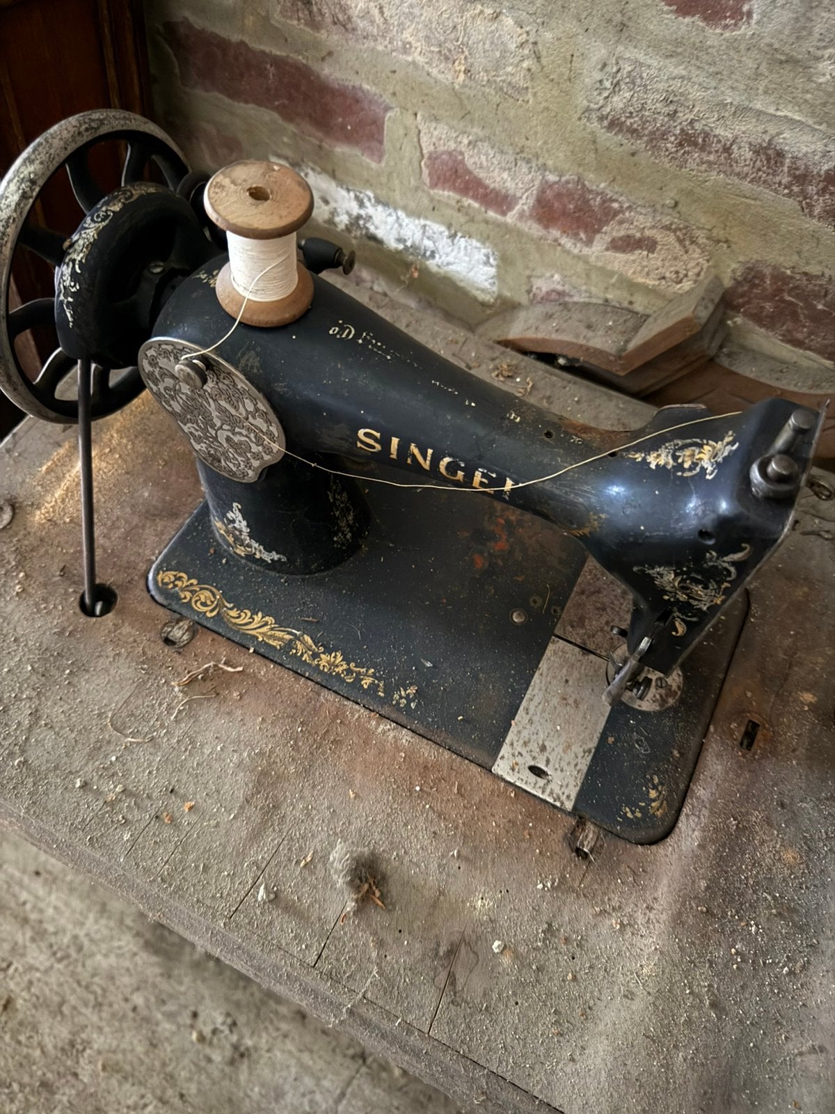 Machine à coudre Singer ancienne de 1913 – Fonctionnelle, Enlèvement