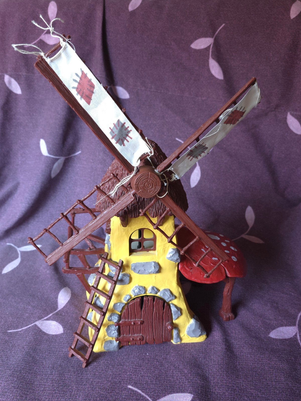 Ancien moulin Schtroumpf Schleich incomplet, Collections, Schtroumpfs, Utilisé, Maison ou Attribut, Autres Schtroumpfs, Envoi