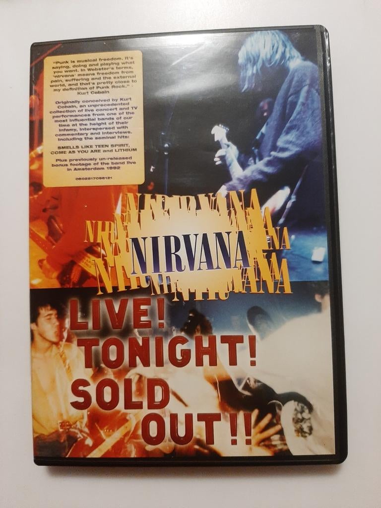 Dvd - nirvana - live tonight sold out, Ophalen of Verzenden, Gebruikt