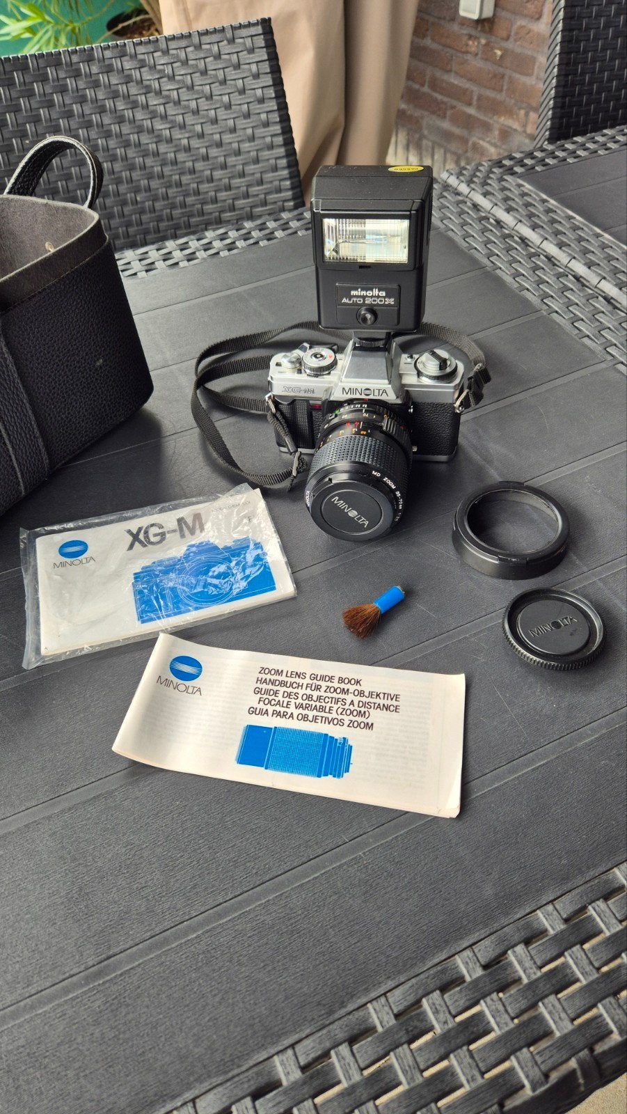 minolta xg-m analoog spiegelreflex fototoestel, Audio, Tv en Foto, Ophalen, Gebruikt, Spiegelreflex, Minolta