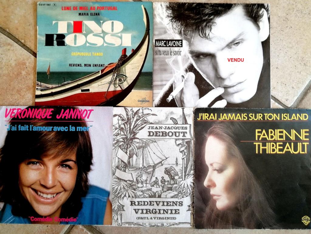 Lot Disques vinyles 45T, variété française 1960 à 90, CD & DVD, Vinyles | Rock, Enlèvement ou Envoi, Pochette photo, 1980 - 1989
