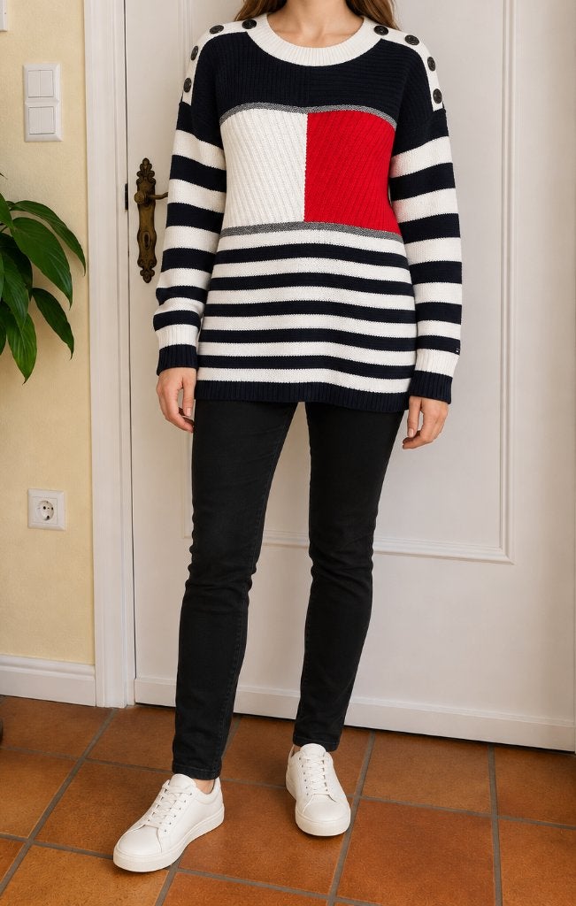 Pull Tommy Hilfiger Icones taille L, Vêtements | Femmes, Taille 42/44 (L), Tommy hilfiger, Enlèvement ou Envoi, Comme neuf