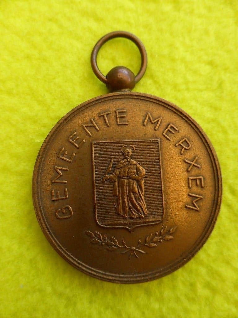 Erepenning Politie Gemeente MERXEM, Verzamelen, Ophalen of Verzenden, Rijkswacht, Lintje, Medaille of Wings