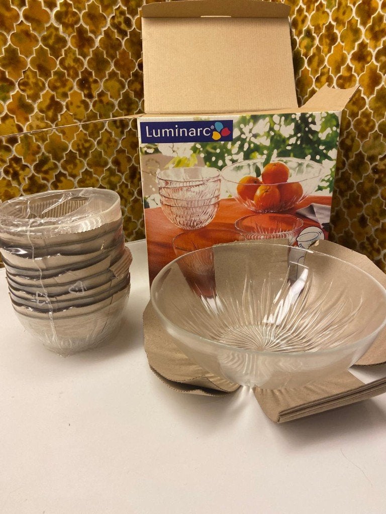Nieuwe Luminarc schaalset 7delig, Huis en Inrichting, Keuken | Servies, Ophalen, Overige merken, Vintage, Nieuw