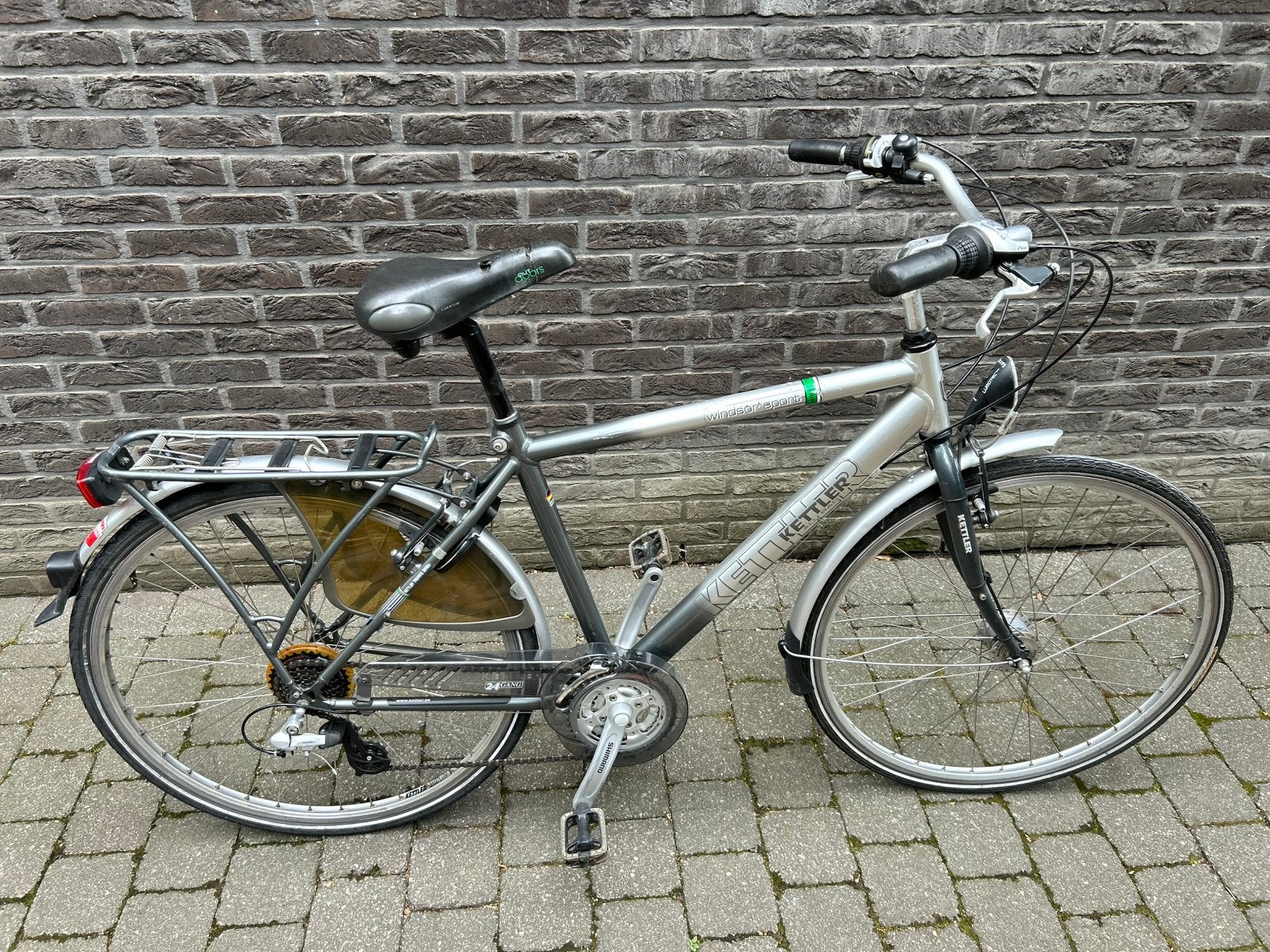 Herenfiets / kotfiets, Fietsen en Brommers, Gebruikt, Velgrem, Versnellingen, 53 tot 57 cm