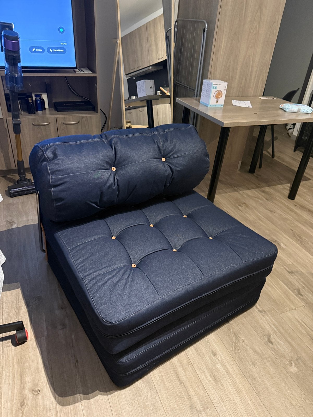 IKEA Varkumla Chair Bed, Ophalen, Nieuw, Blauw, Eén