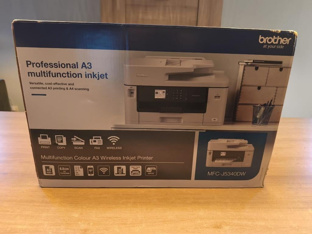 Brother MFC-J5340DW all-in-one A3 inkjetprinter met wifi, Neuf, Copier, All-in-one, Wi-Fi intégré