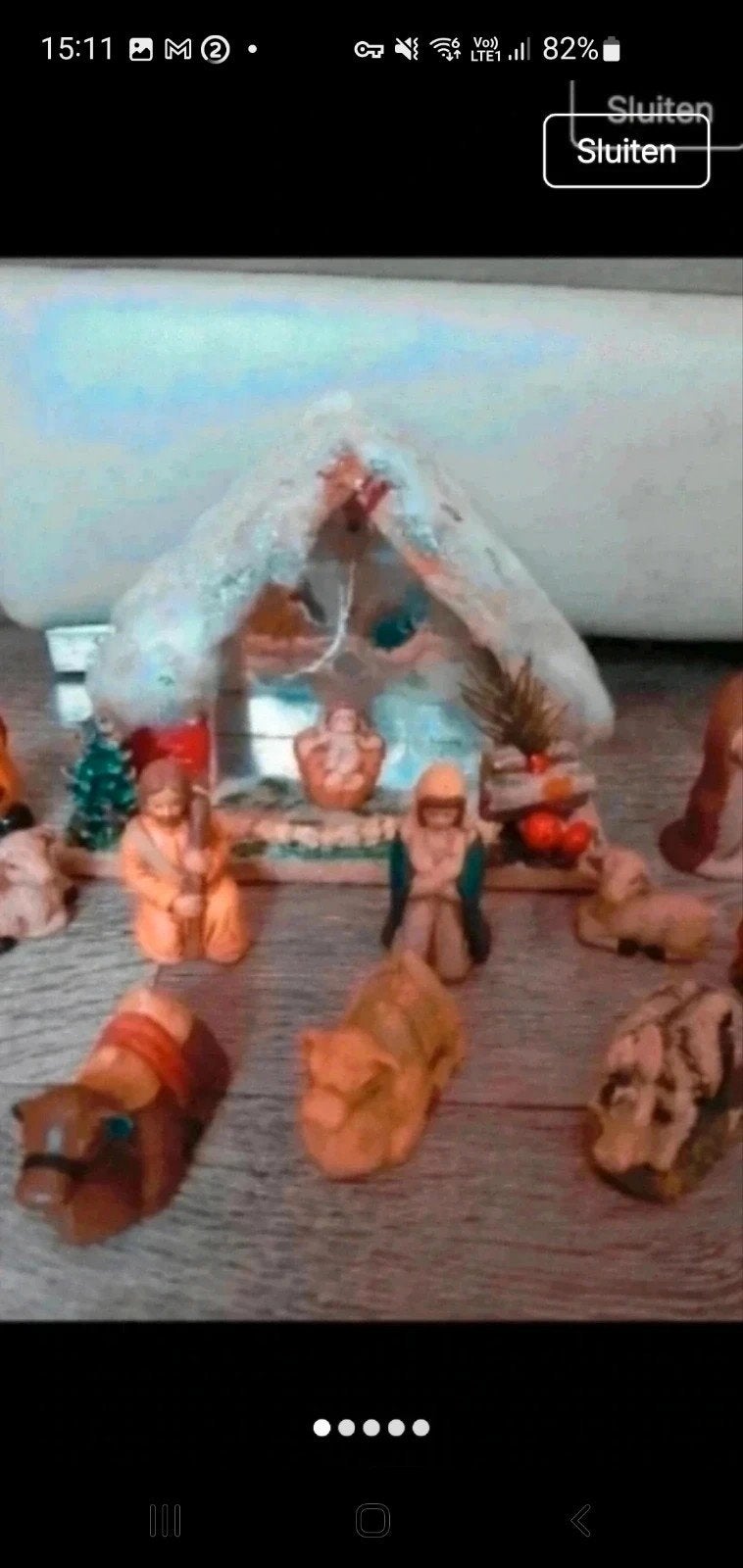 mooi kerststal met veel kerstbeelden, Diversen, Ophalen of Verzenden, Gebruikt