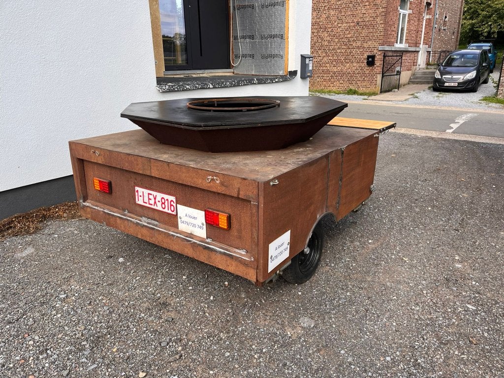 Remorque Plancha-Brasero, Enlèvement, Utilisé, Sans marque, Avec accessoires
