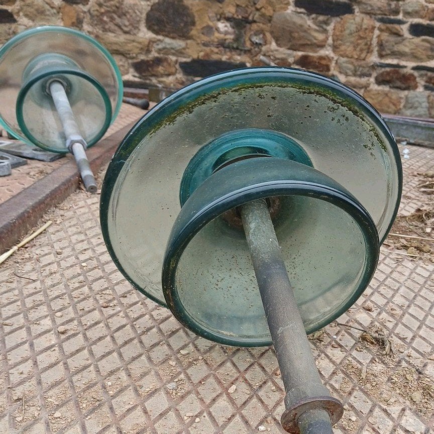 Oude elektrische isolatoren van SEDIVER glas, Antiek en Kunst, Ophalen