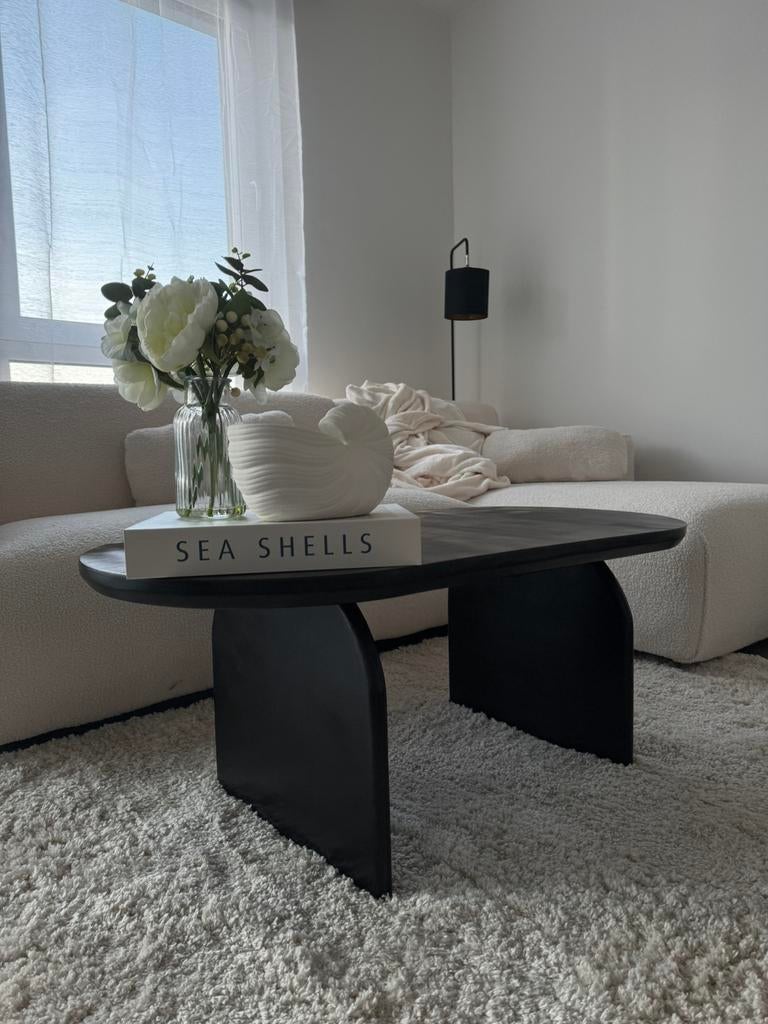 Table de salon noir, Ophalen of Verzenden, Zo goed als nieuw, Ovaal