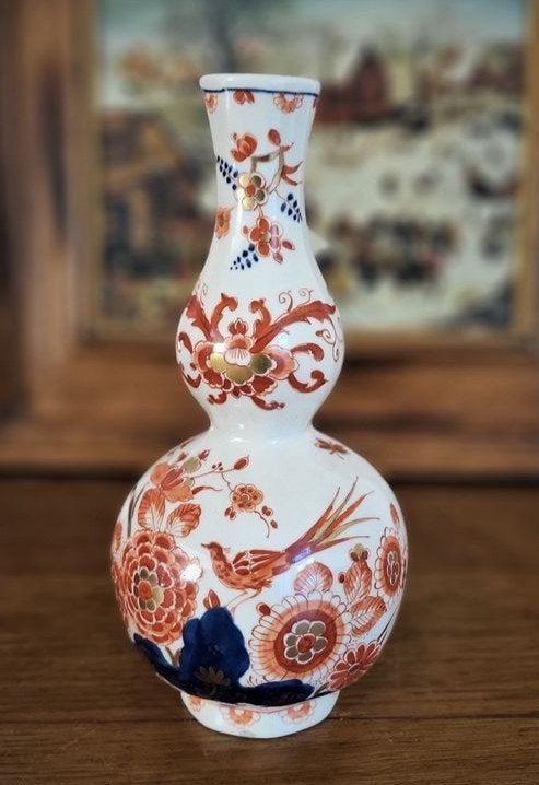 Vase Pijnacker Royal Delft Doré "Imari", Enlèvement ou Envoi