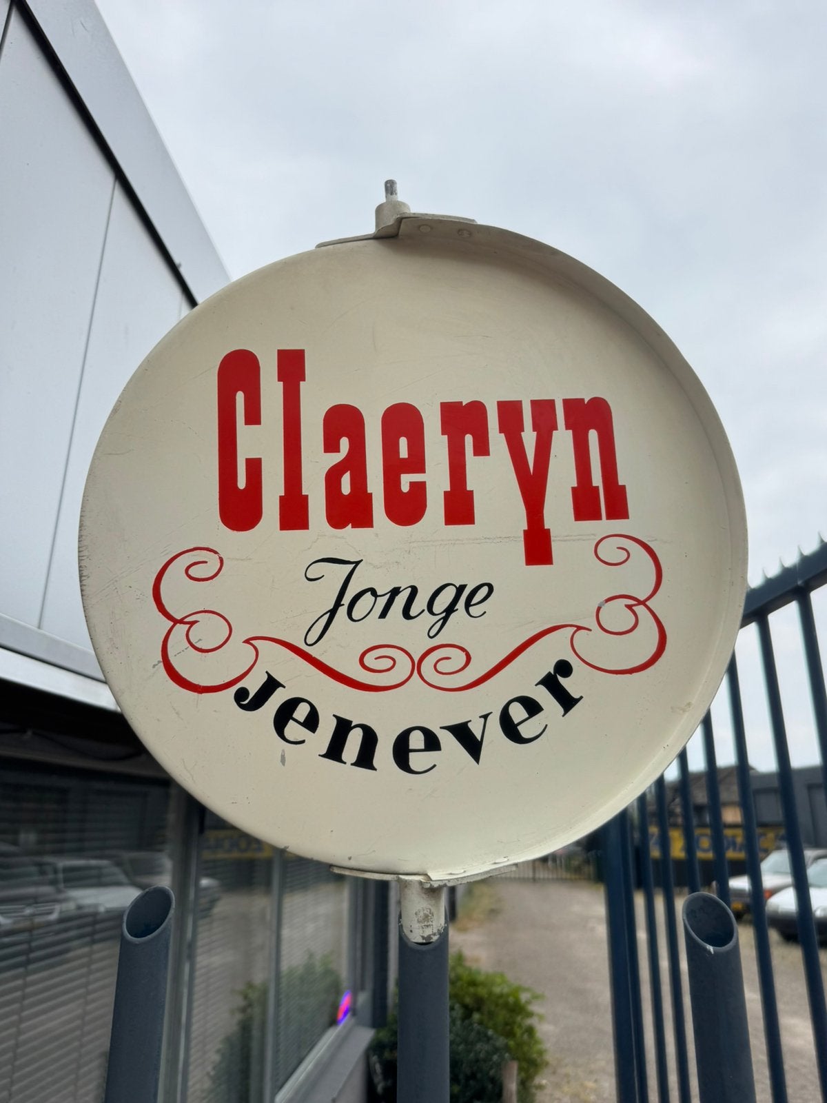 Ancien panneau publicitaire Claeryn Jonge Jenever, Collections, Marques & Objets publicitaires, Utilisé, Panneau publicitaire