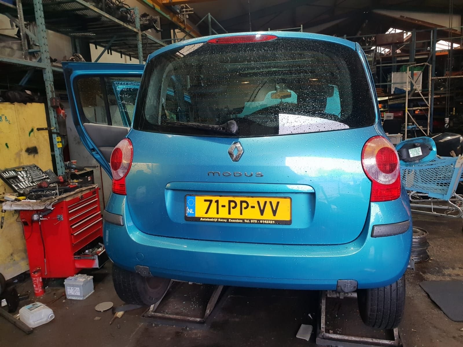 RENAULT MODUS ACHTERKLEP +ACHTER BUMPER BJ 2006, Auto-onderdelen, Carrosserie, Achterklep, Achter, Gebruikt, Ophalen of Verzenden