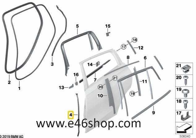 Deurrubber BMW X6 G06 OE 51767437805 nieuw bmw, Autos : Pièces & Accessoires, Neuf, -, -, Enlèvement ou Envoi