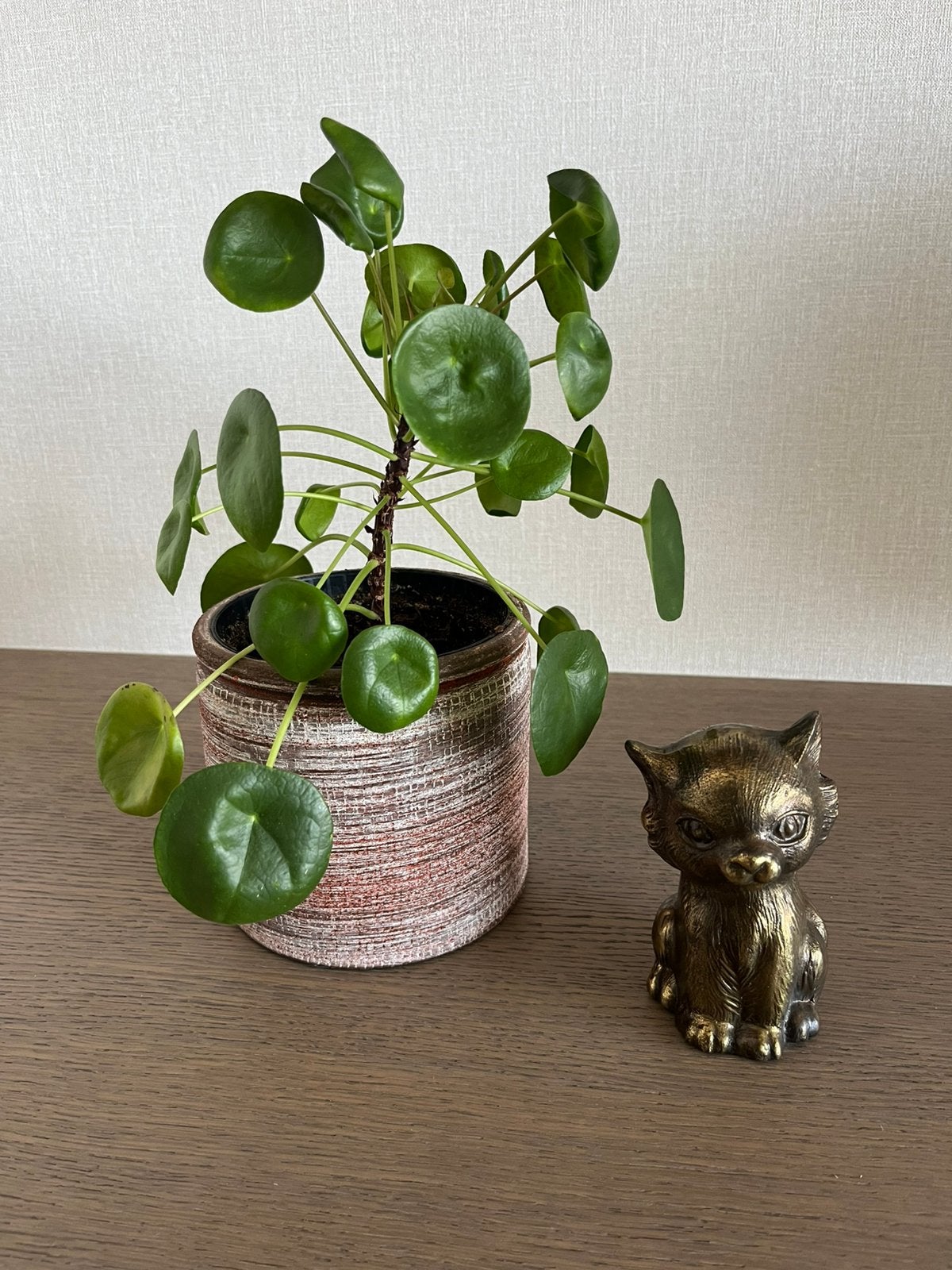 Messing katje – 12 cm – 310 g – vintage briefverzwaring, Antiek en Kunst, Minder dan 20 cm, Ophalen of Verzenden, Zoogdier, Beeld