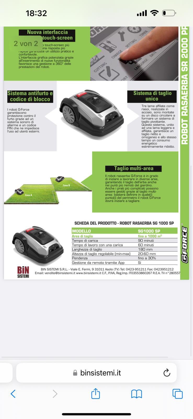 Robotgrasmaaier, Ophalen, Nieuw